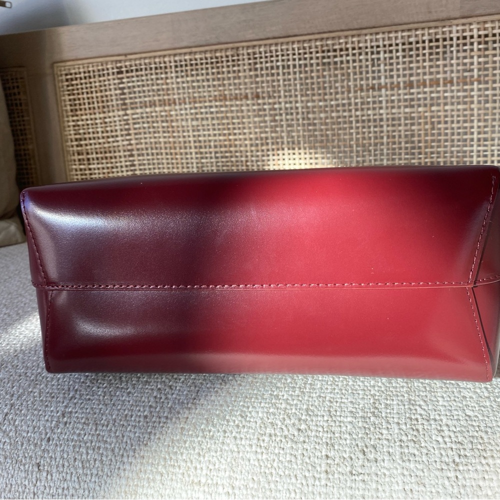 SOLD | NWOT Mansur Gavriel burgundy red leather handle bag - Picture 6 of 11